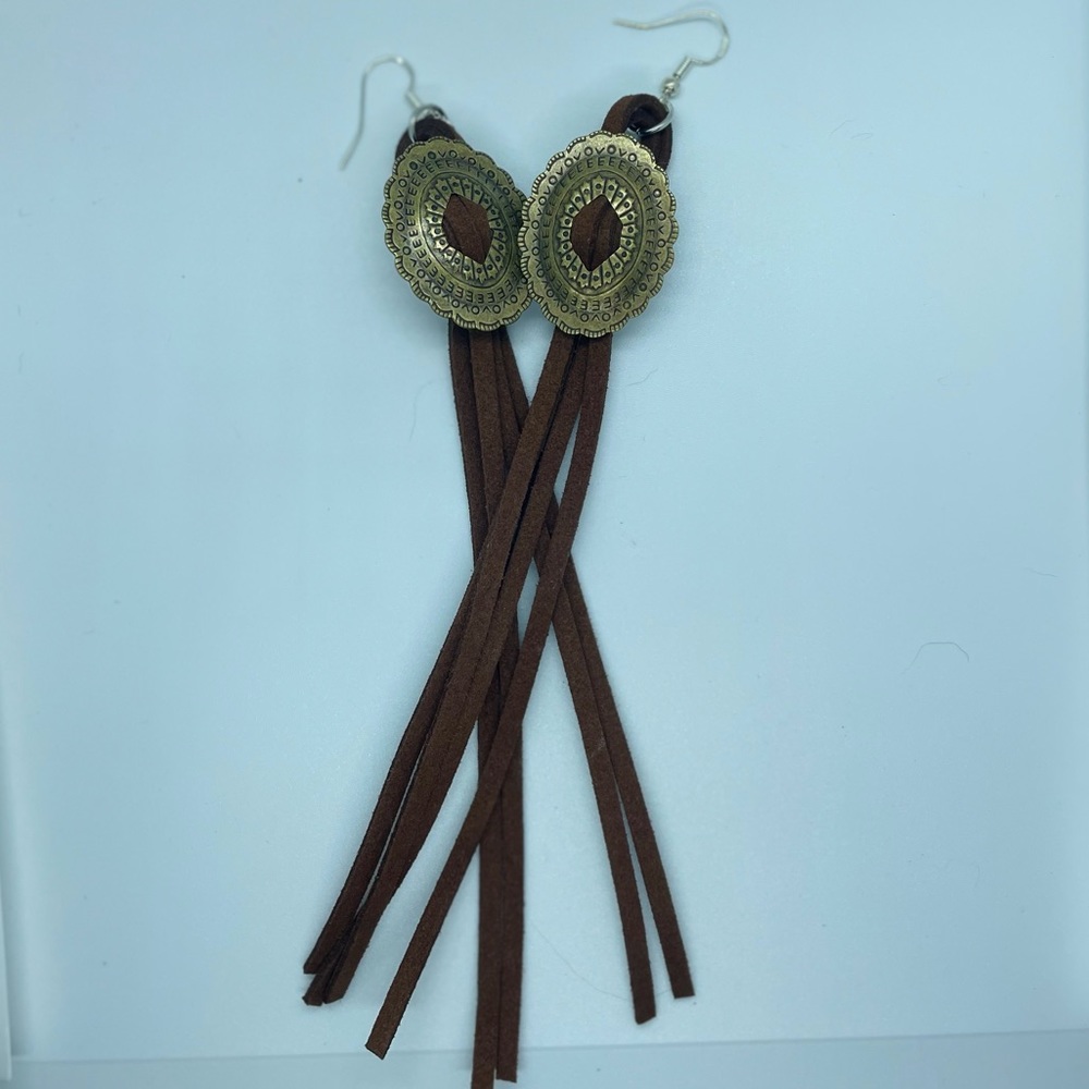 Western concho earrings